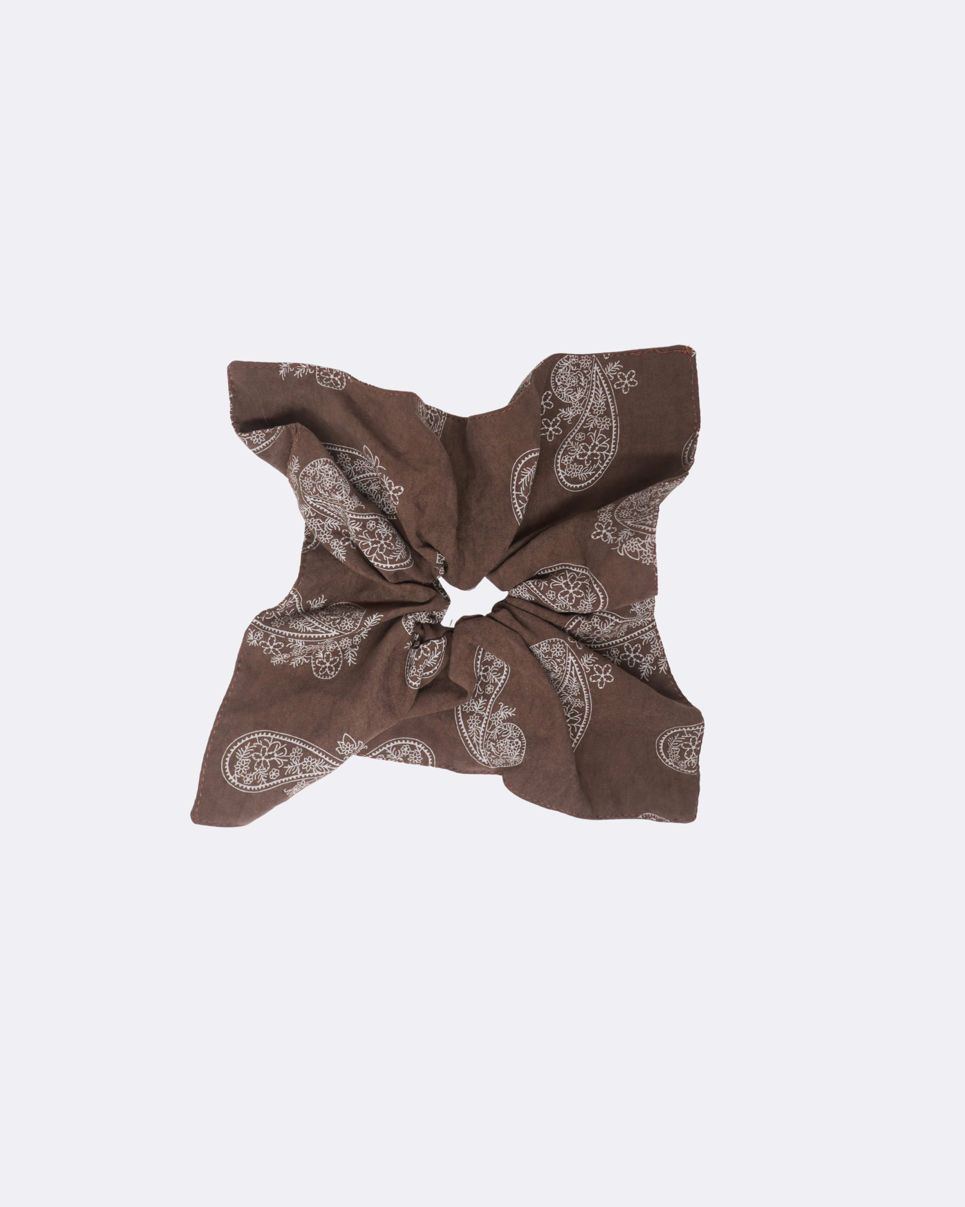 Oversized Paisley Square Scrunchie