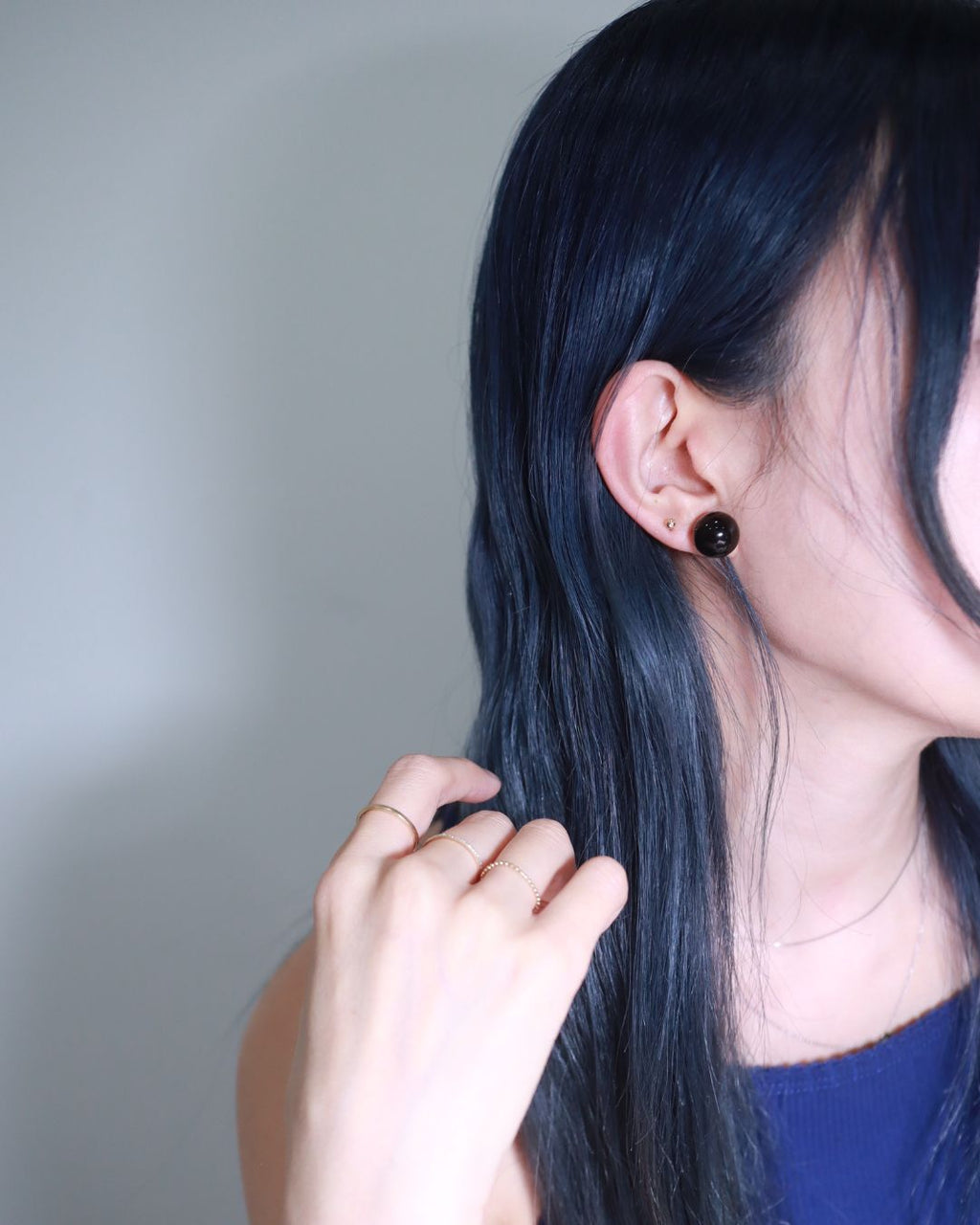 Solid Sphere Acrylic Stud Earrings