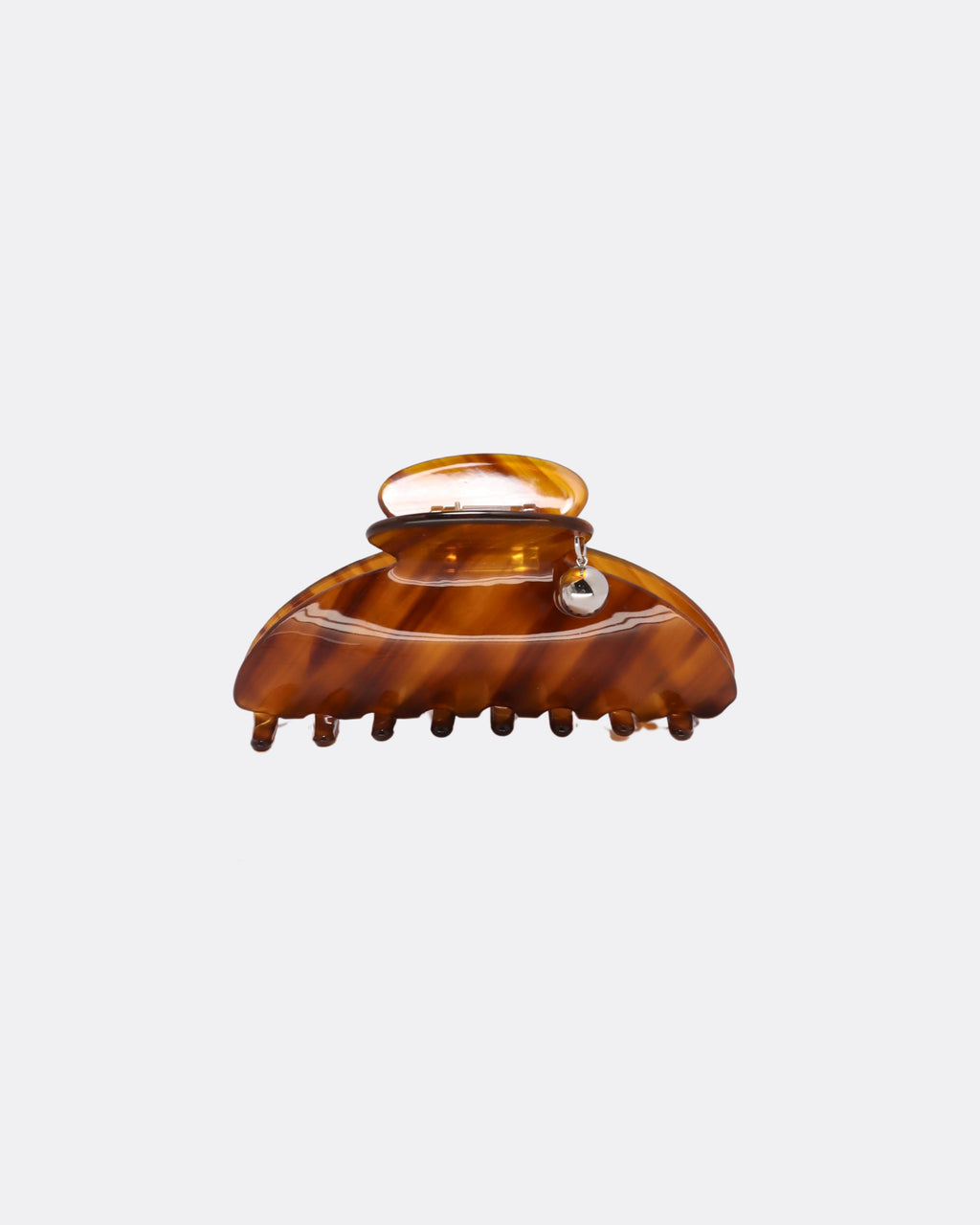 Glossy Curve Drop Charm Hair Claw Clip