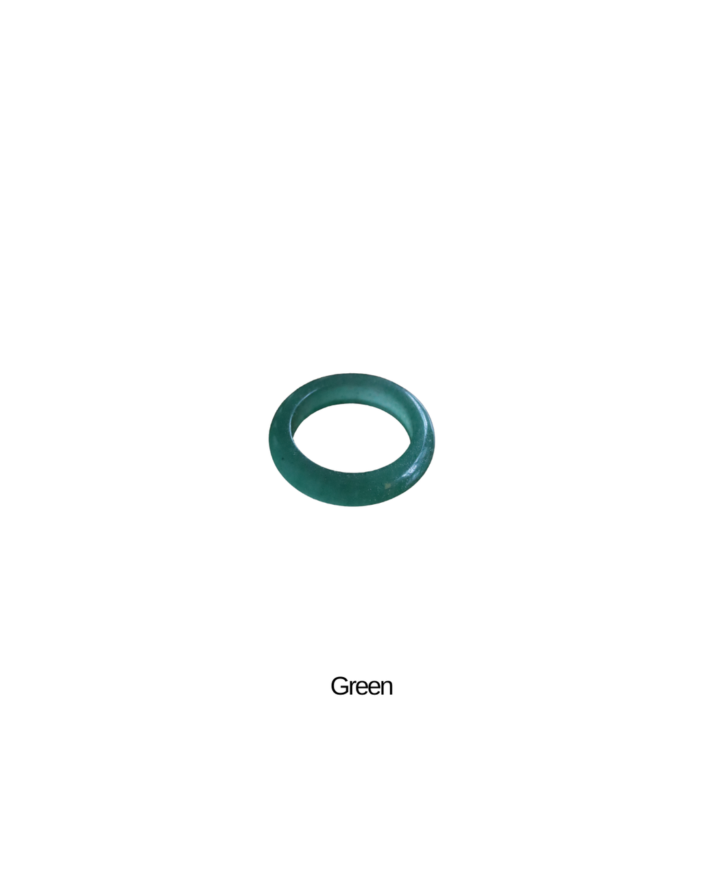 Traditional Korean Ok(옥)반지 Natural Stone Jade Ring