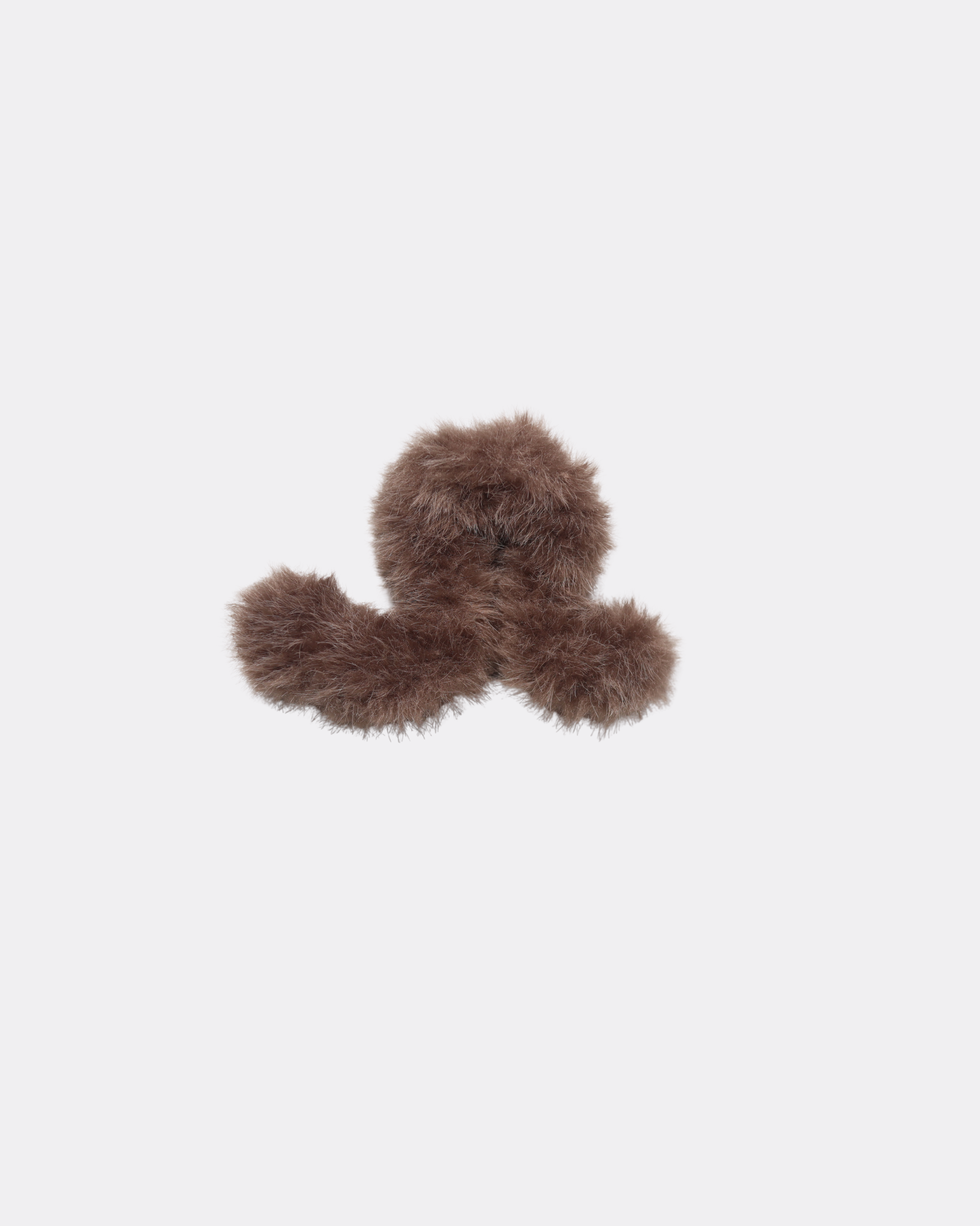 Fluffy faux fur minimal hair clip