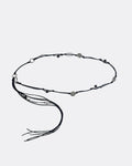 Suede Cord Waist Decoration Chain Vintage Button Charm