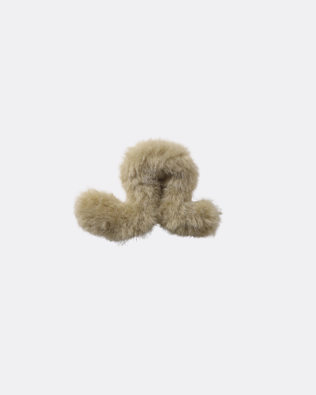 Fluffy faux fur minimal hair clip