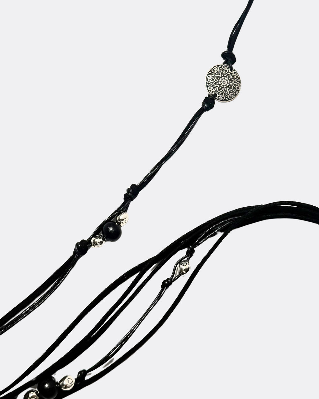 Suede Cord Waist Decoration Chain Vintage Button Charm