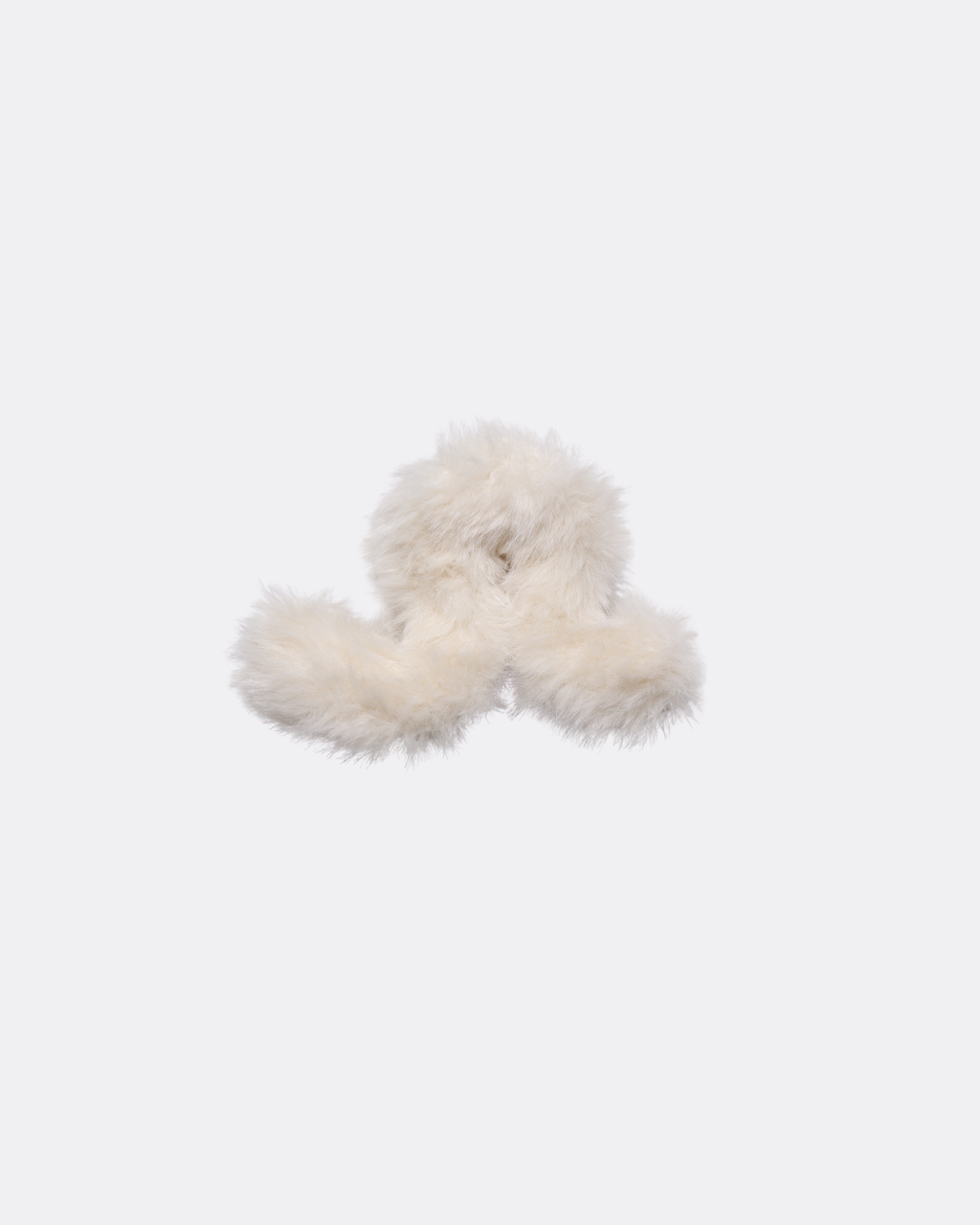 Fluffy faux fur minimal hair clip