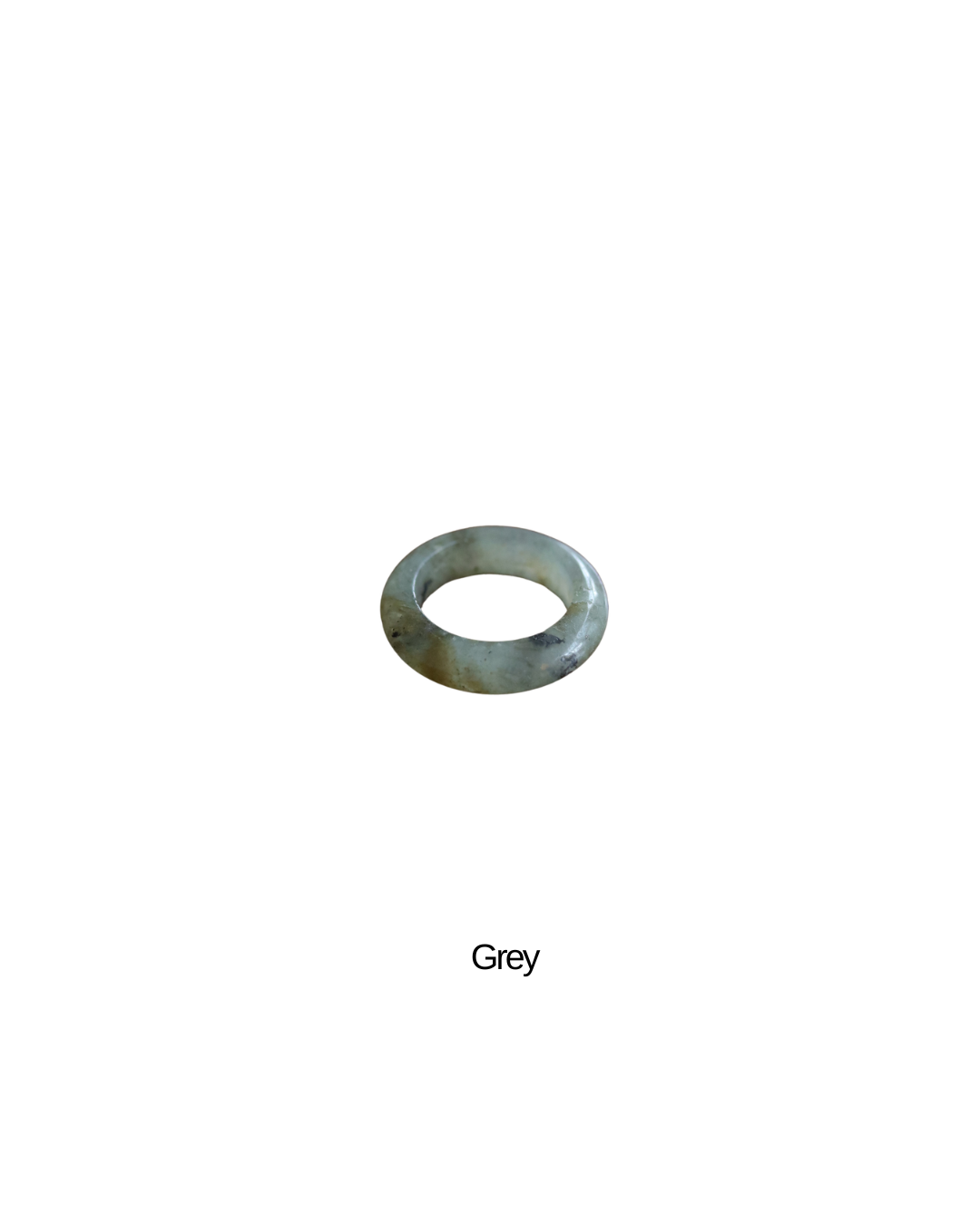 Traditional Korean Ok(옥)반지 Natural Stone Jade Ring