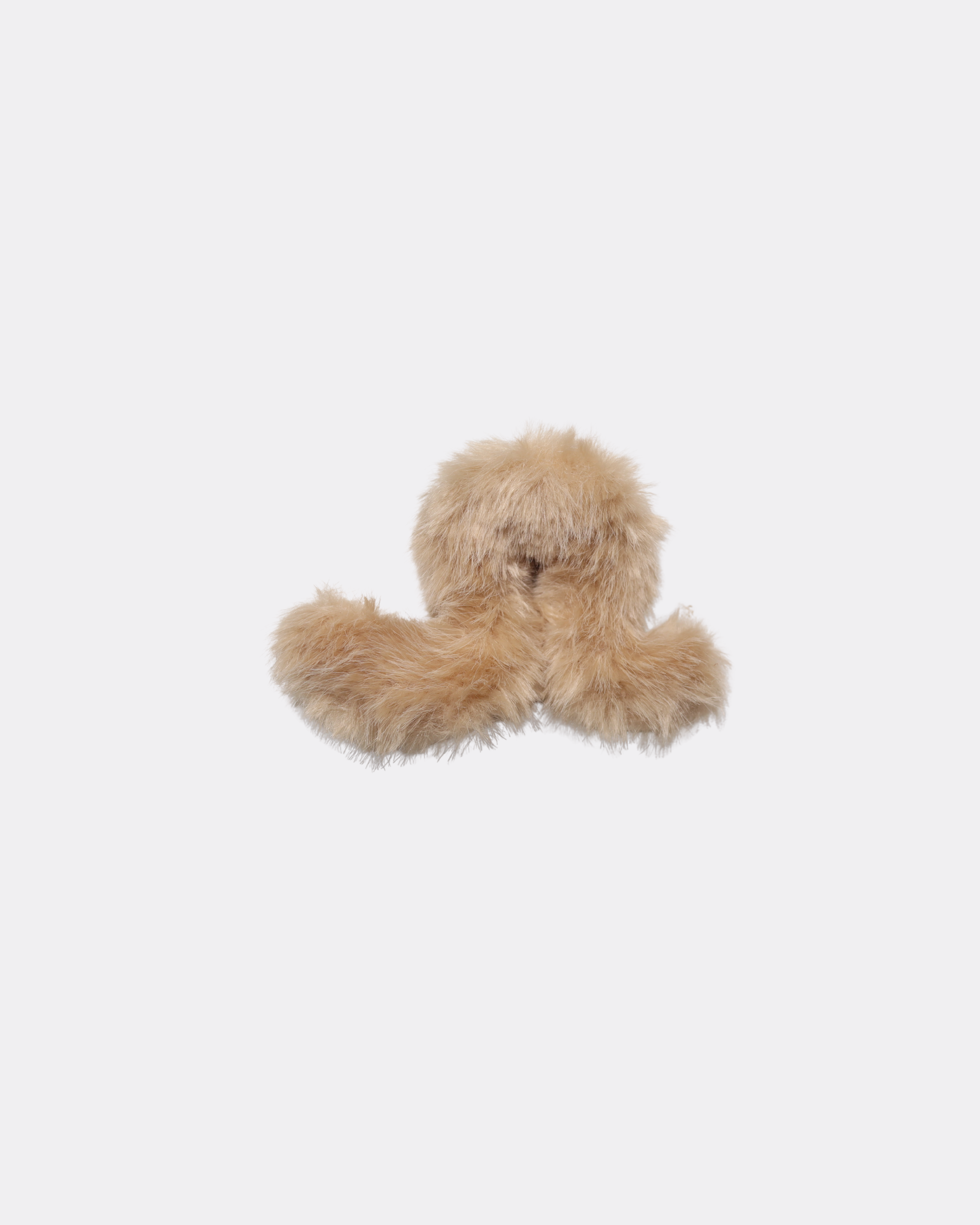 Fluffy faux fur minimal hair clip