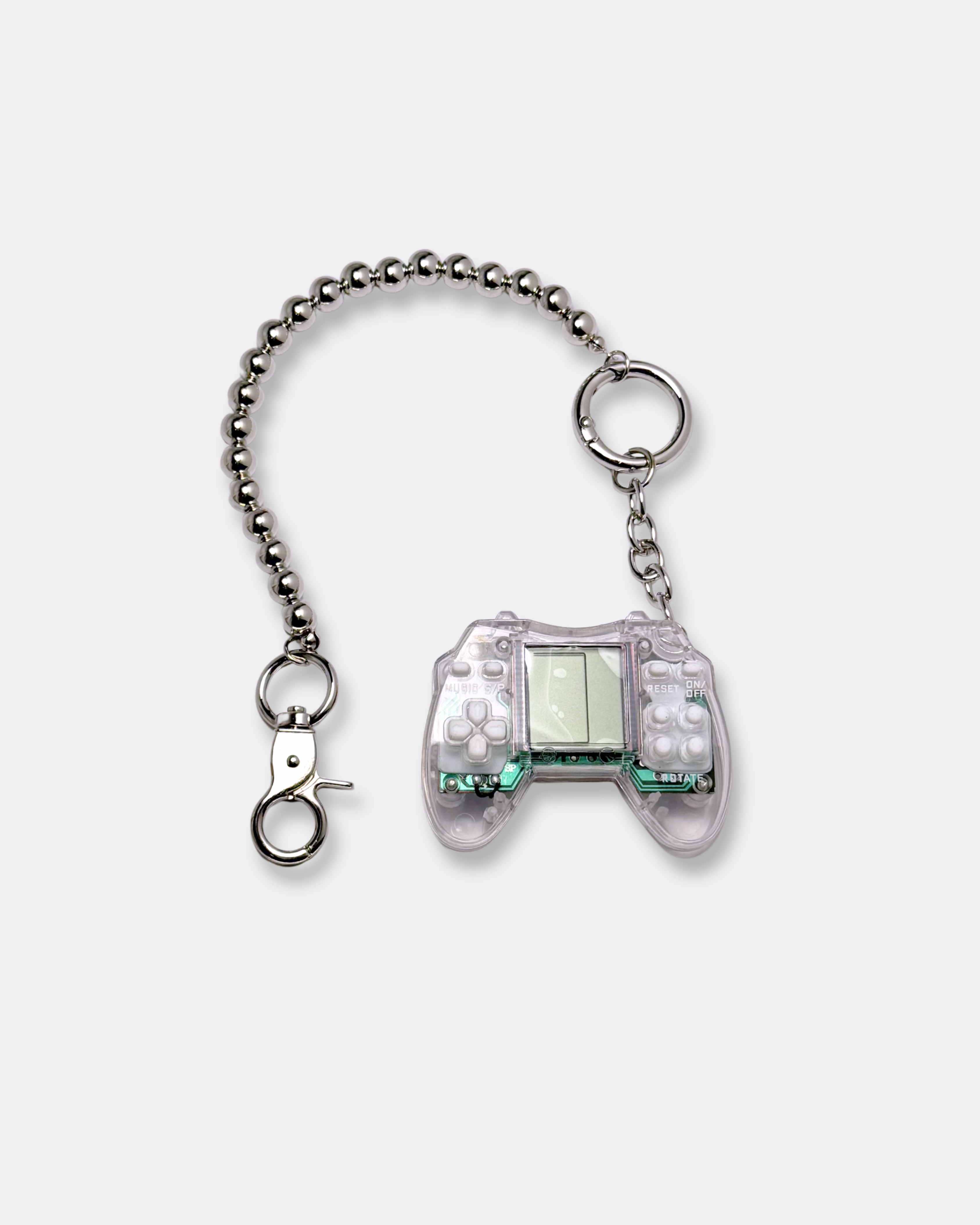 RETRO GAME CONTROLLER CHARM BALL CHAIN KEYRING