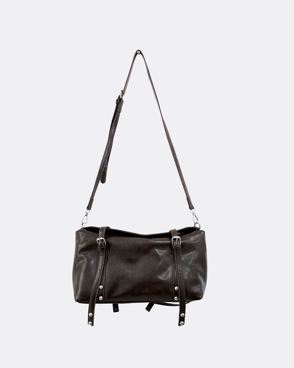 VINTAGE INSPIRED RECTANGULAR LONG HANDLE SHOULDER CROSSBODY BAG