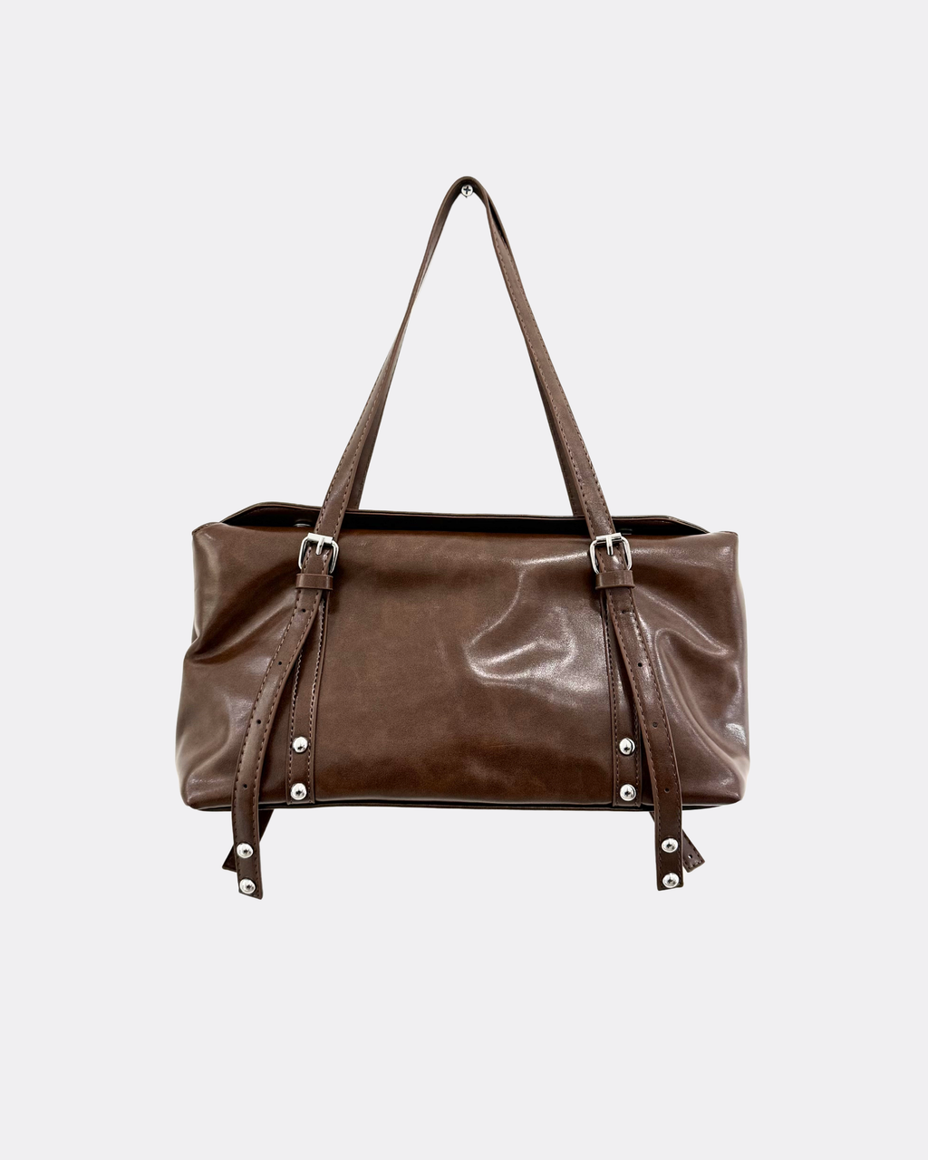 VINTAGE INSPIRED RECTANGULAR LONG HANDLE SHOULDER CROSSBODY BAG