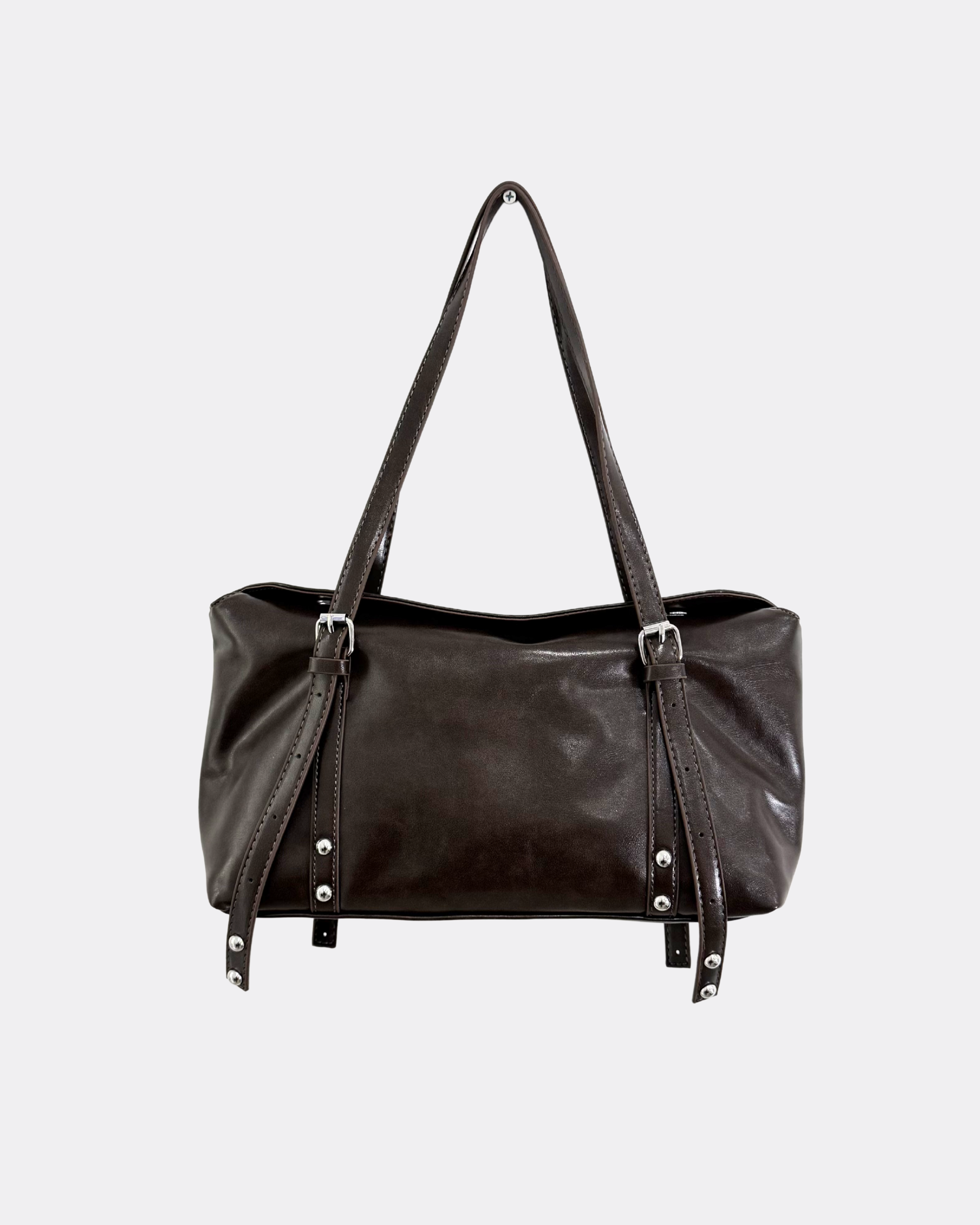 VINTAGE INSPIRED RECTANGULAR LONG HANDLE SHOULDER CROSSBODY BAG