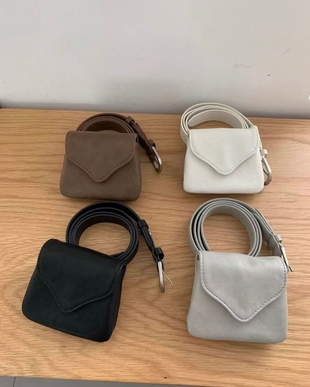 Mini Belt Bag with Flap Pocket – Adjustable Crossbody Waist Bag