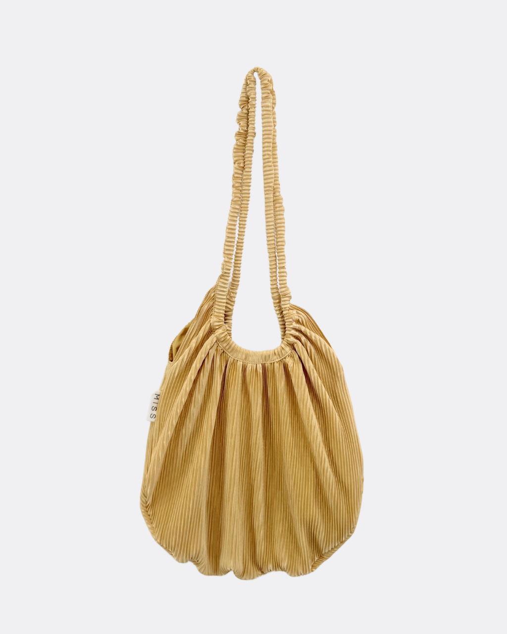 Pleated soft volume shoulder bag