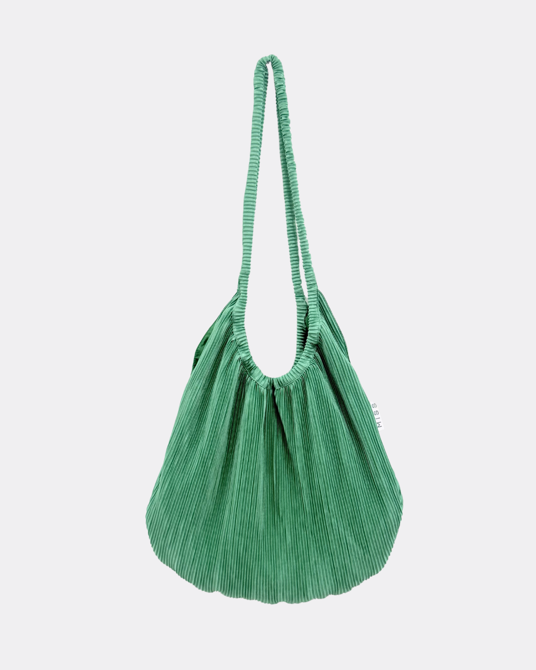 Pleated soft volume shoulder bag