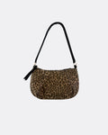 Leopard Curve Shoulder Bag with Adjustable Black Strap