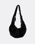 Flow Curve Suede Croissant Bag