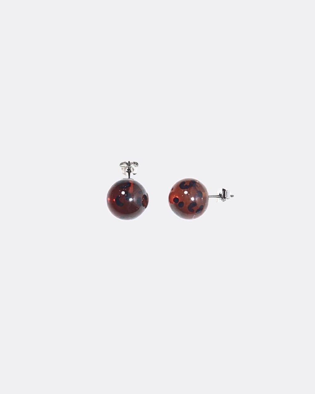 Solid Sphere Acrylic Stud Earrings