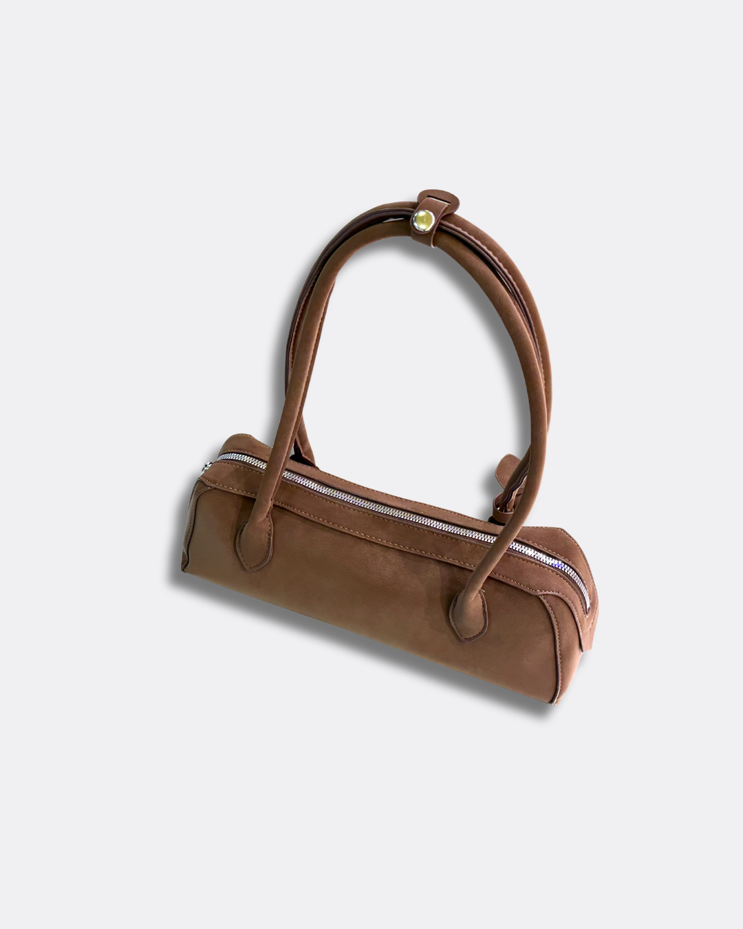 Slim East West Baguette Long Handle Shoulder Bag