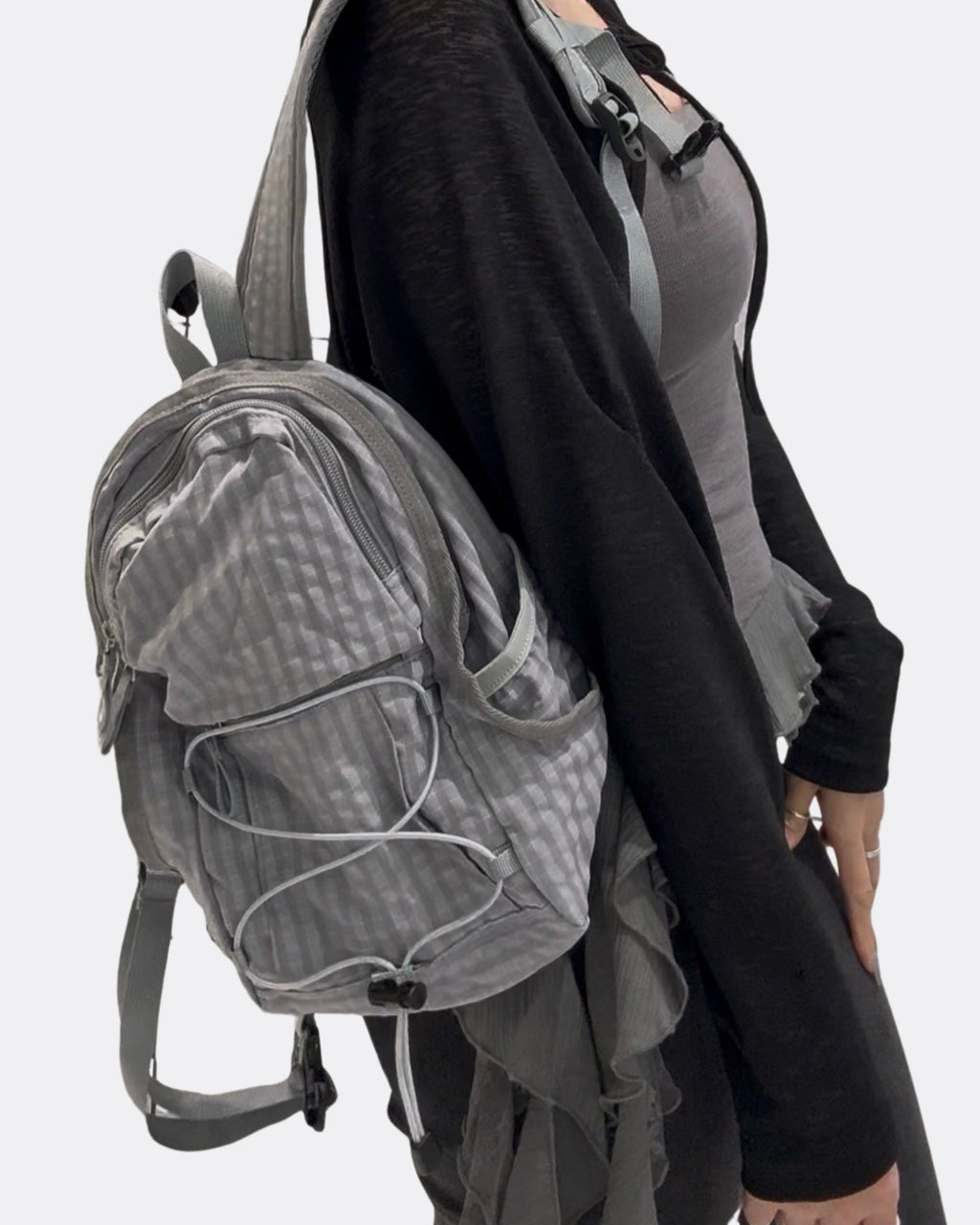 Soft Grid Gorp-Core Mini Trail Backpack with Bungee System