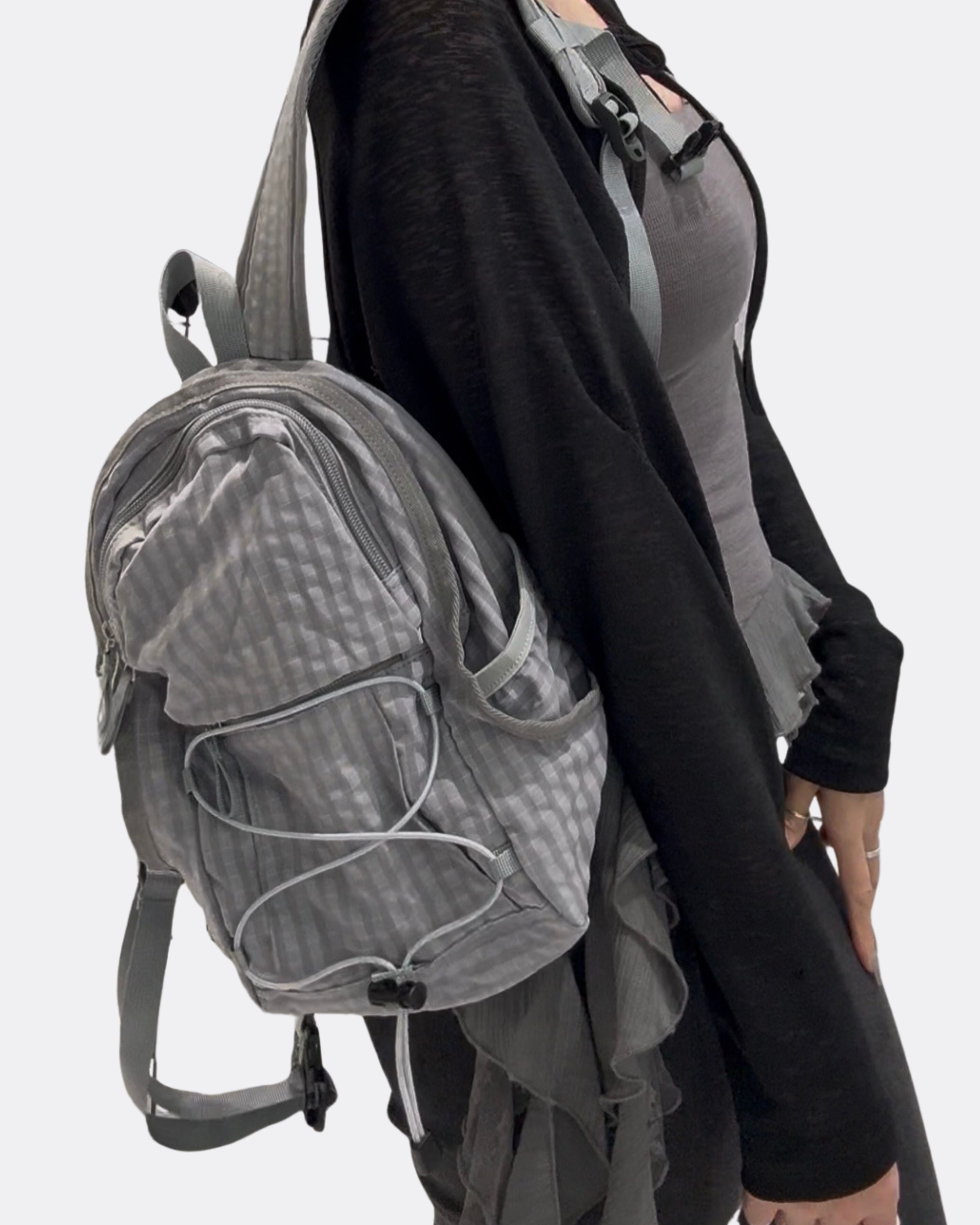 Soft Grid Gorp-Core Mini Trail Backpack with Bungee System