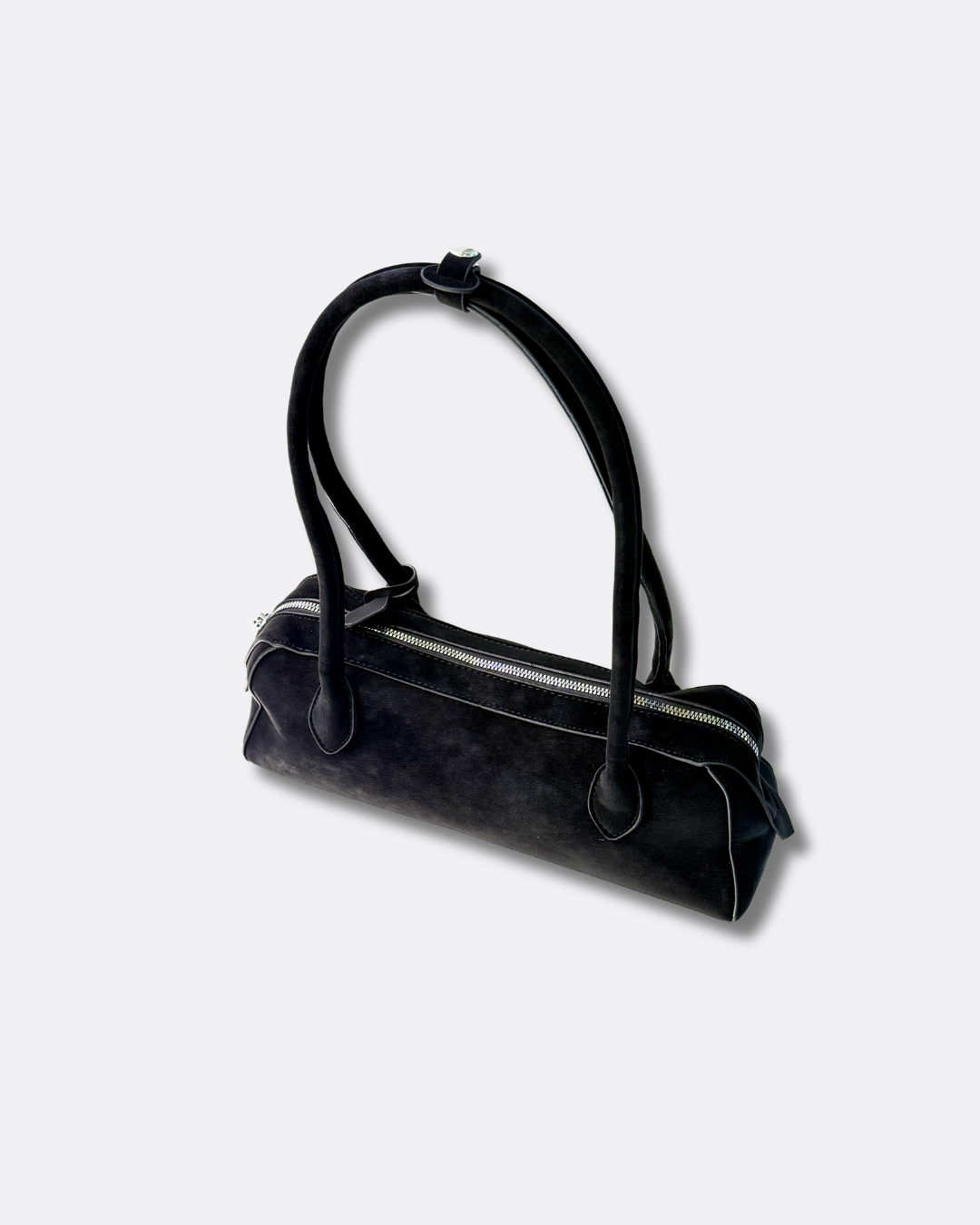 Slim East West Baguette Long Handle Shoulder Bag