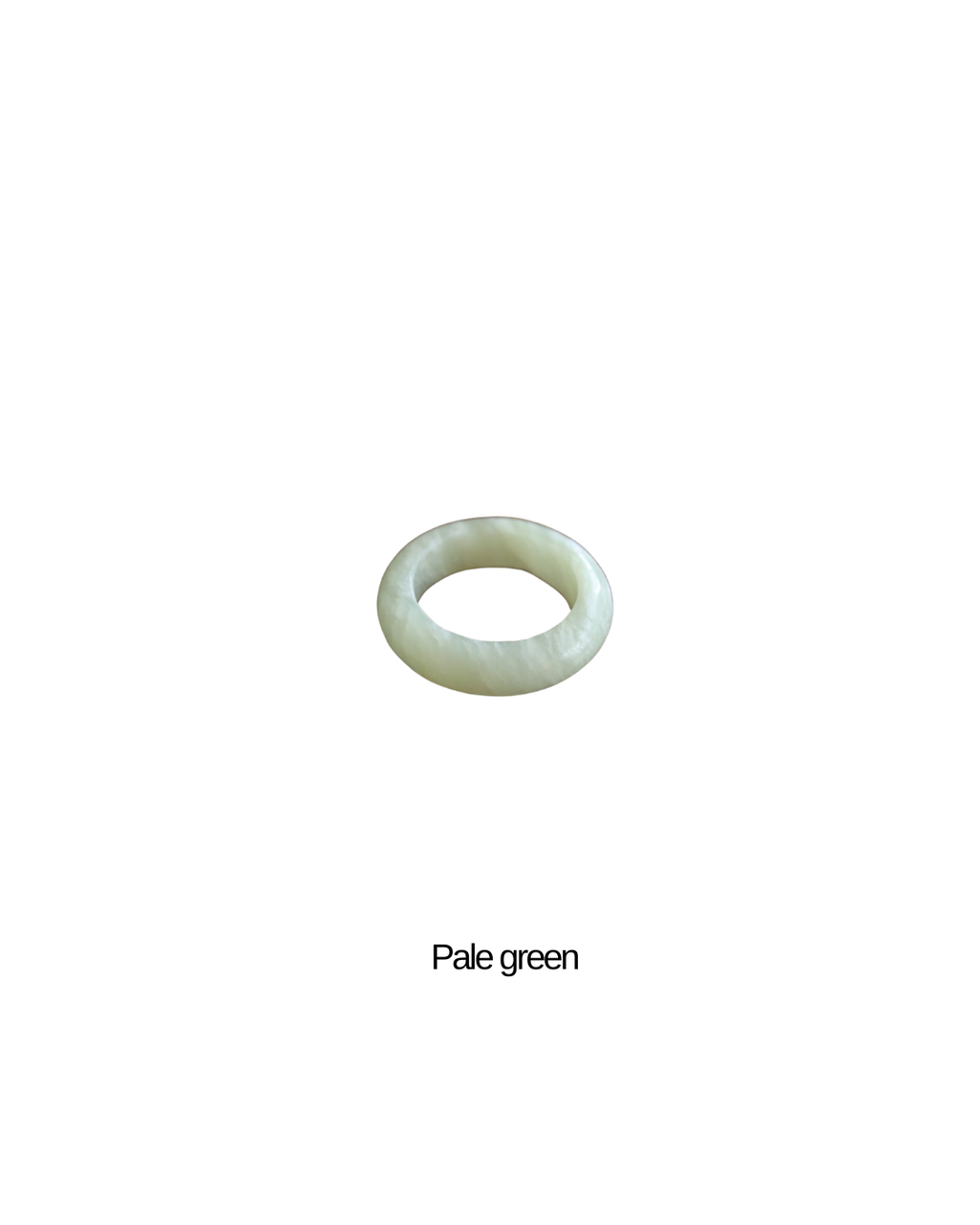 Traditional Korean Ok(옥)반지 Natural Stone Jade Ring