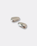 Minimal silver pebble hair clip pin set of 2