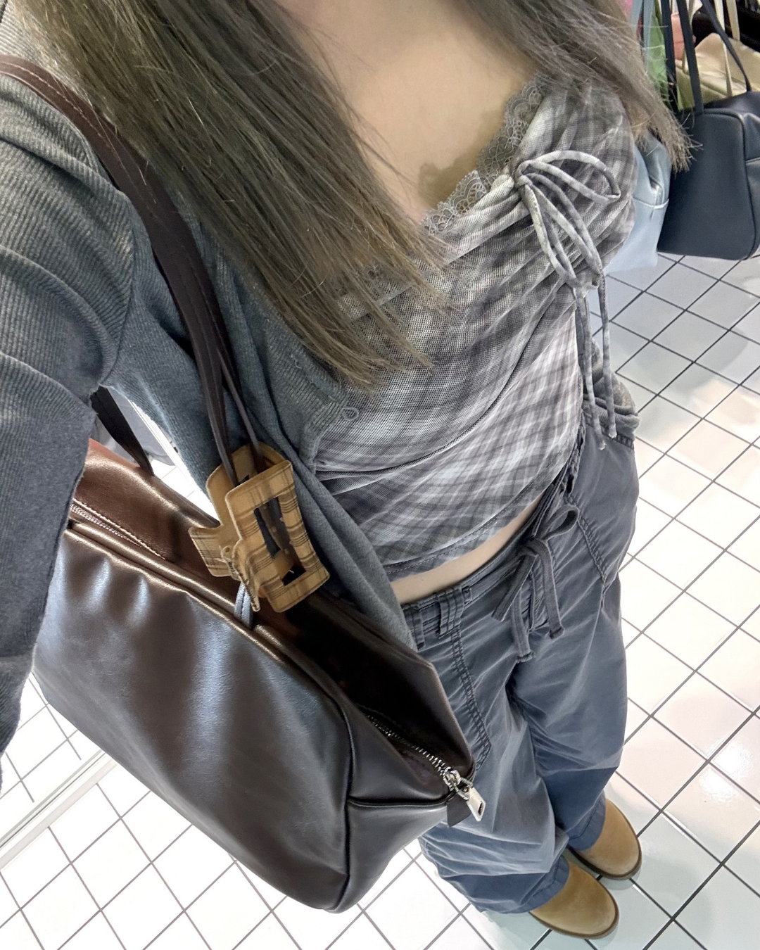 Soft Structure Minimal Square Shoulder Bag