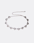 Y2K Textured Heart Chain Belt