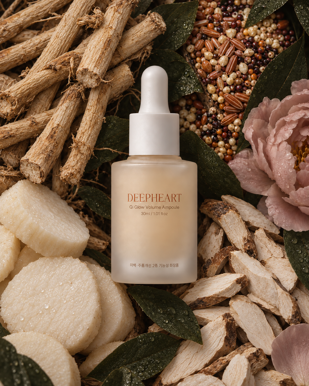 Qi Glow Plumpy All-In-One Care Ampoule | DEEPHEART