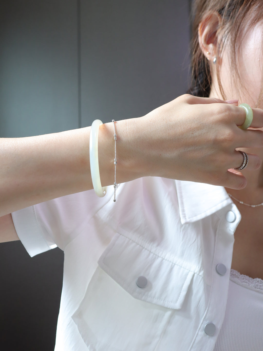 Dainty Cube Bead 925 Sterling Silver Bracelet