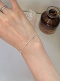 Dainty Cube Bead 925 Sterling Silver Bracelet